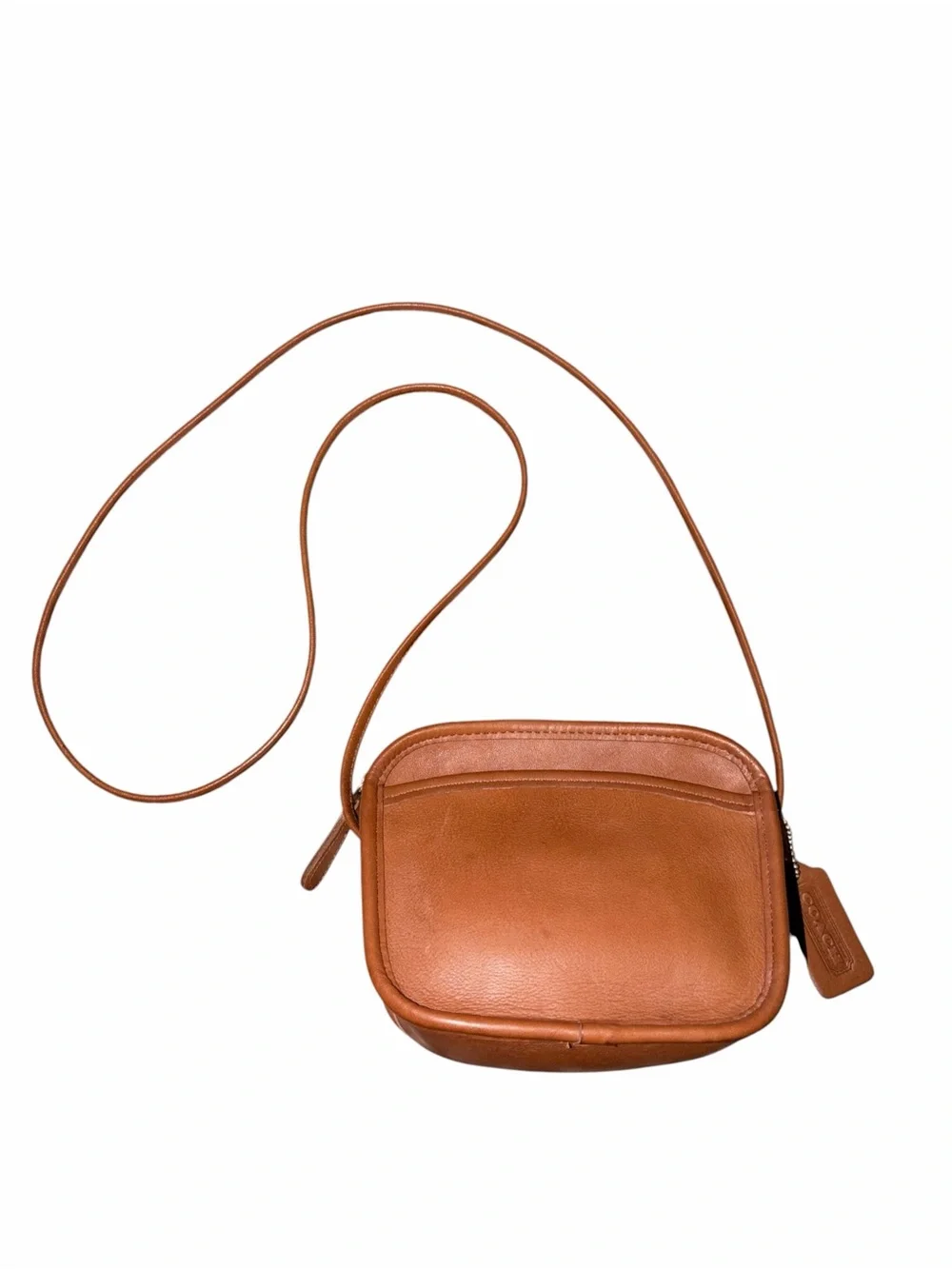 EUC Vintage Coach Hadley Zip Crossbody Bag Glove-Tanned Cowhide Leather Tan Mini